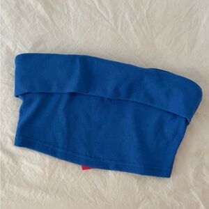 Royal Blue Strapless Bandeau Top